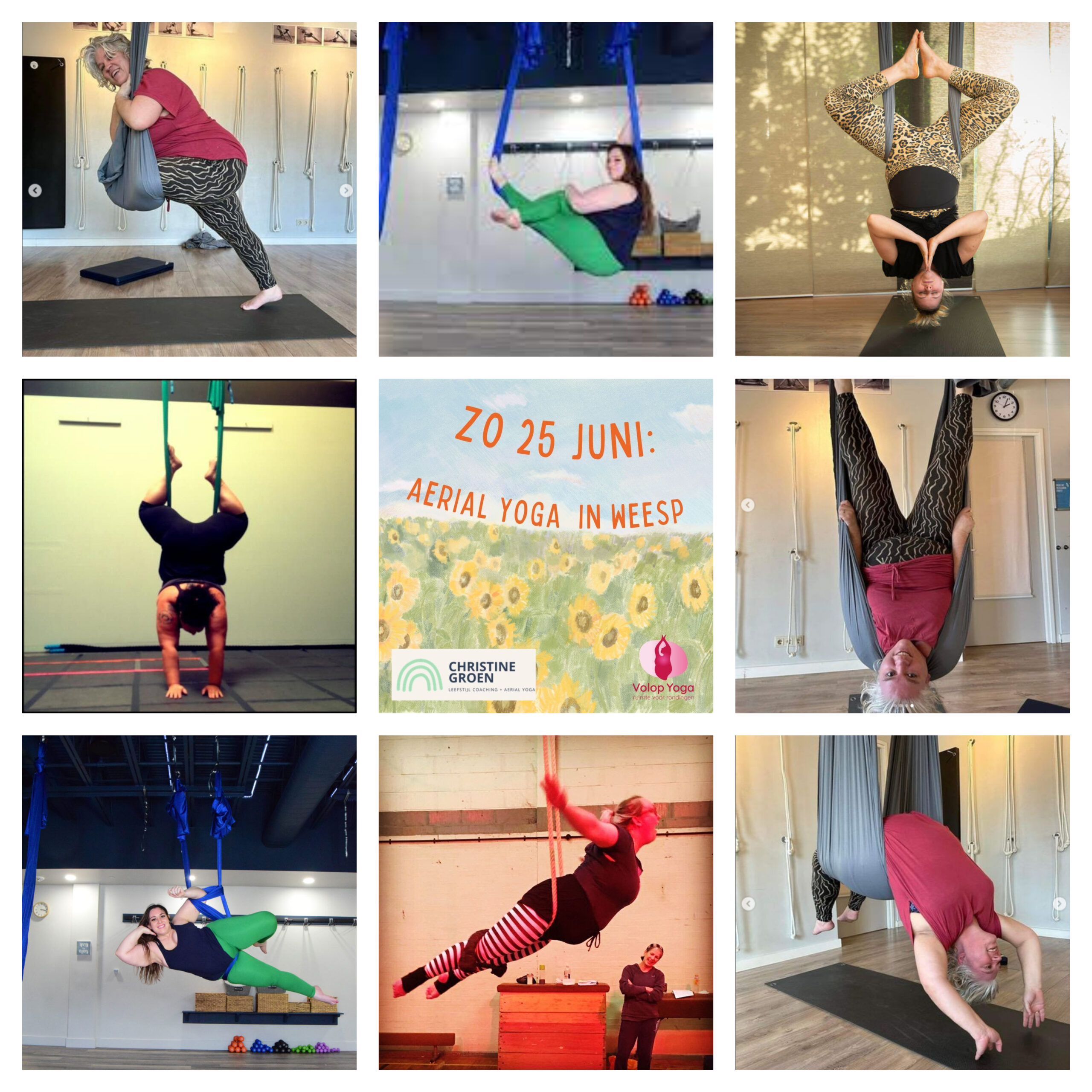 aerial yoga ontmoetingsdag