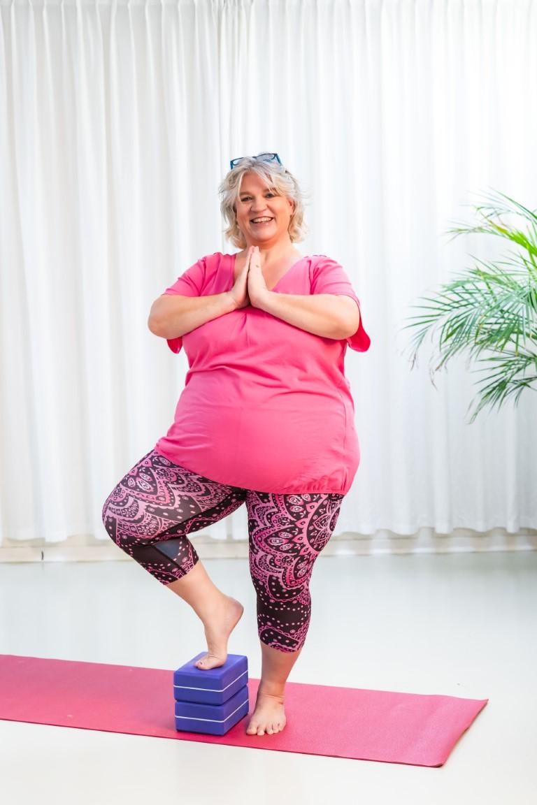 Colette, de plussize yogajuf van Volop Yoga