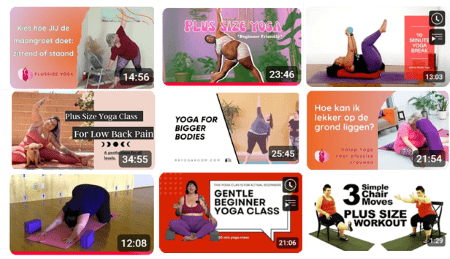 plussize yogavideo's op youtube