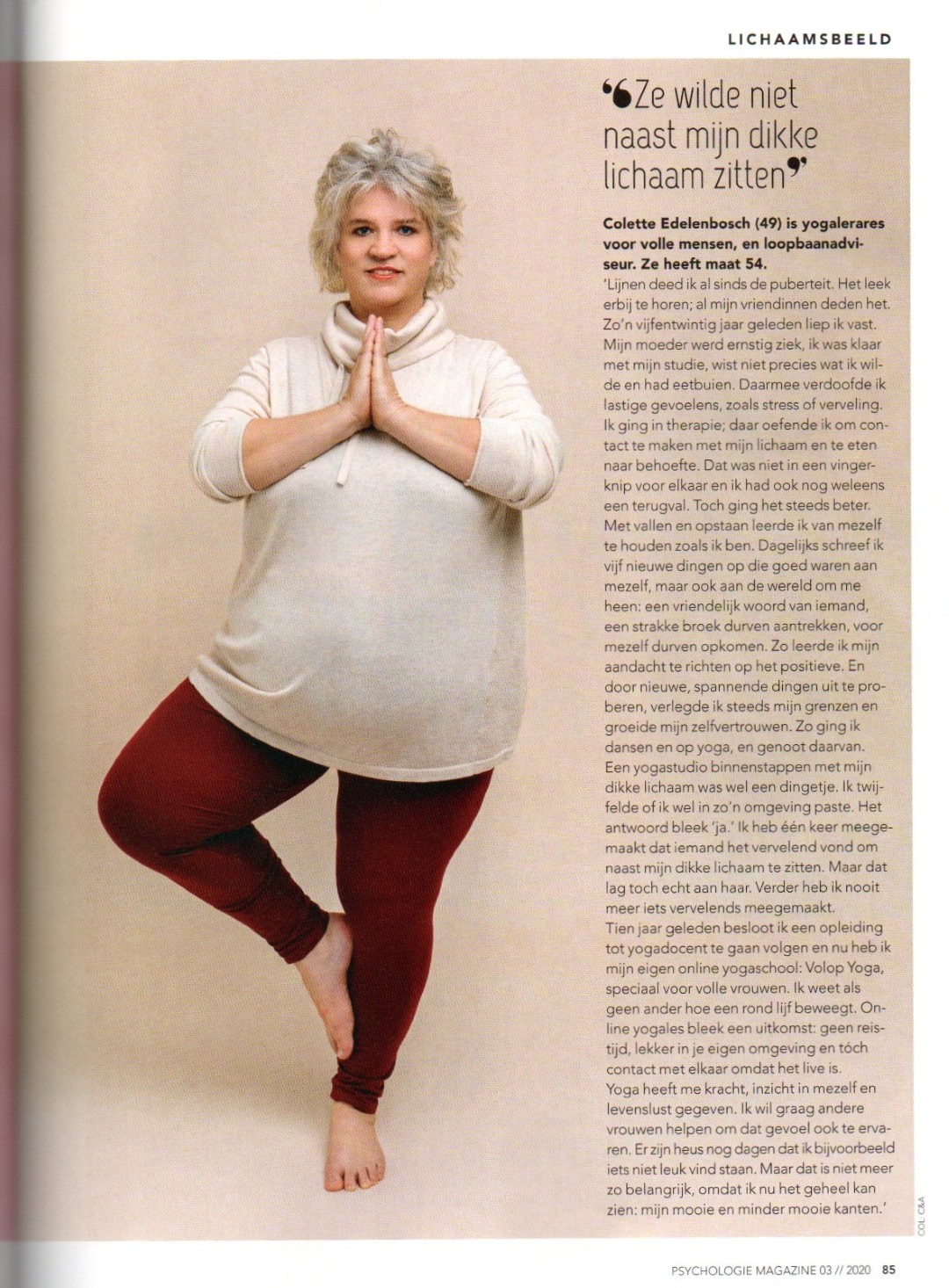 pychologie-magazine-feb-2020 interview Colette Psychologie magazine feb '20