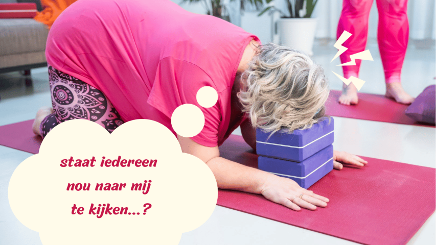 onzeker in de yogales
